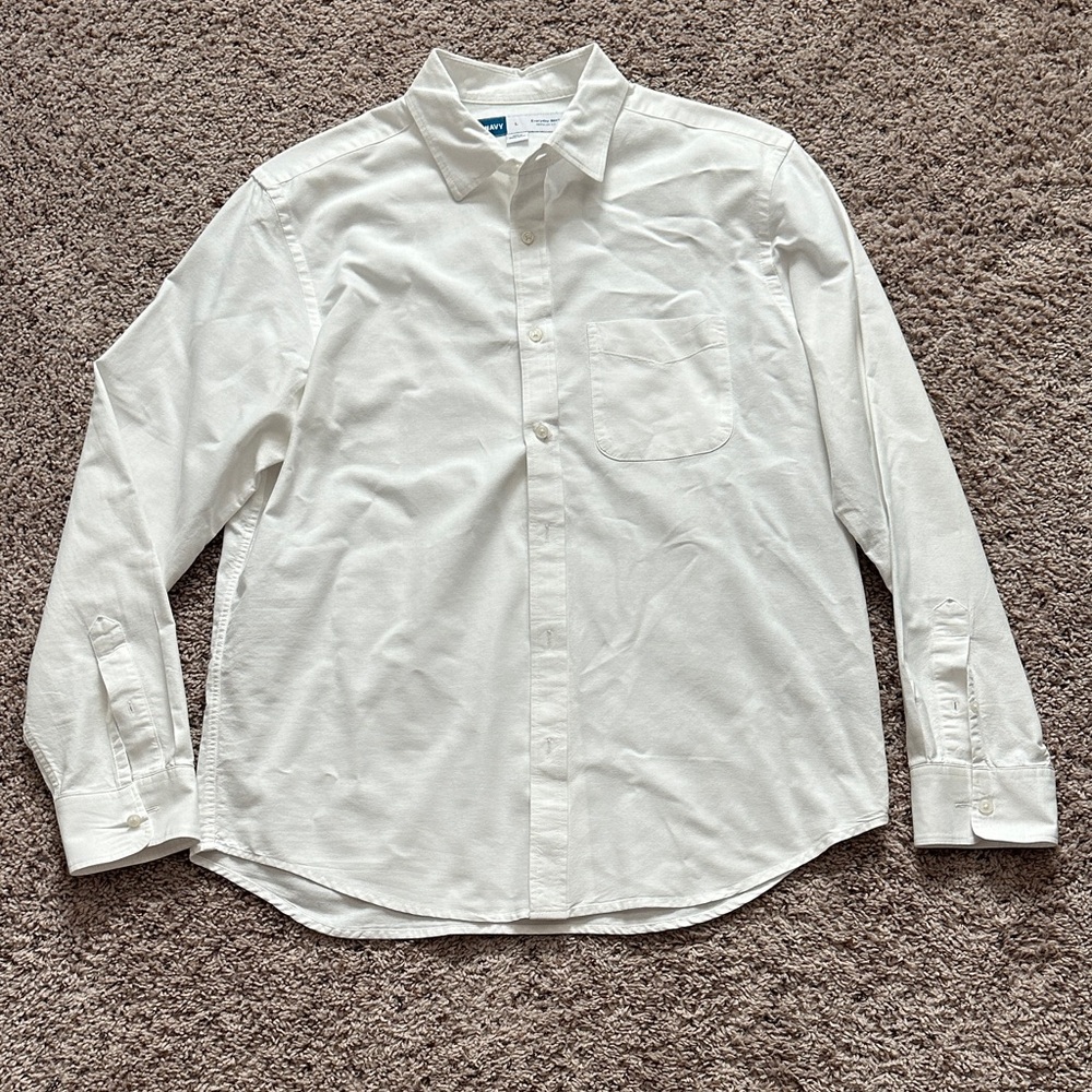 Old Navy Classic White Casual Button-Down Shirt